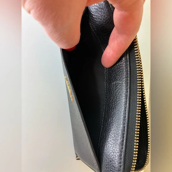 Coach Mini Emma Satchel in Black Refined Pebble Leather with Wallet - Picture 13 of 13